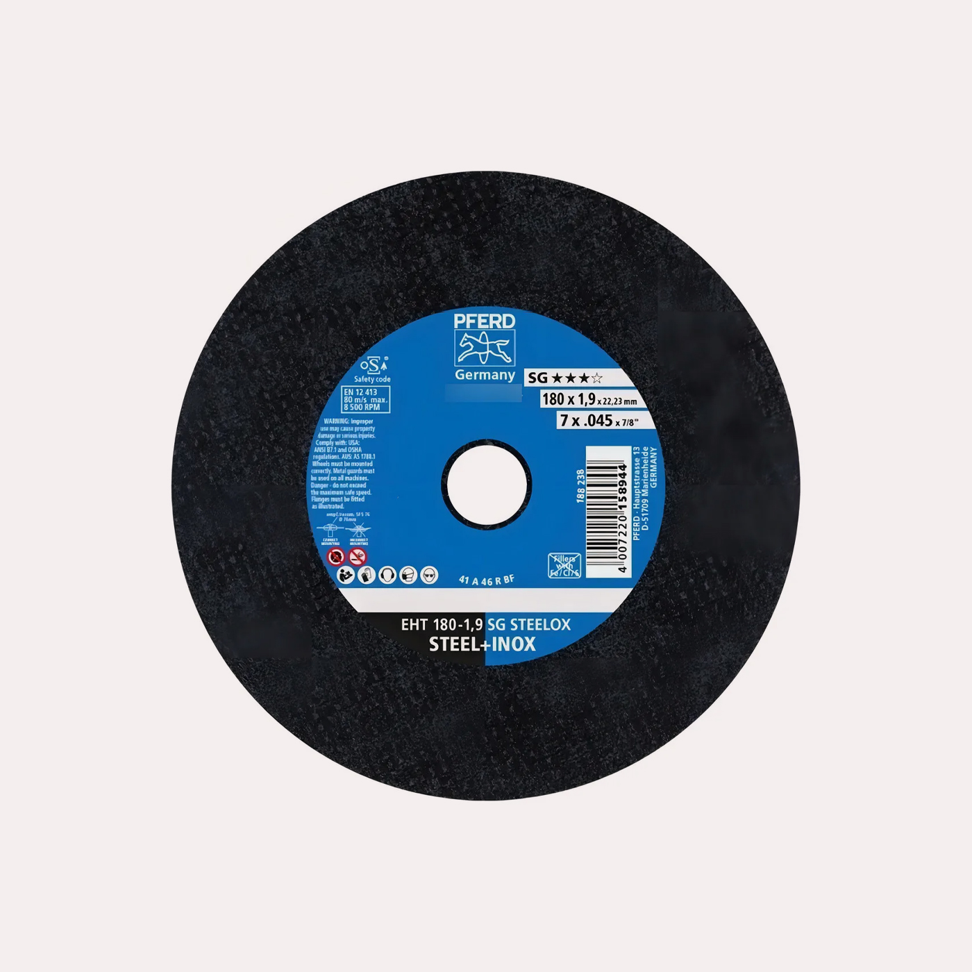 25 Unidades de Discos de Corte SG STEELOX ★★★☆ 180mm X 1,9mm PFERD